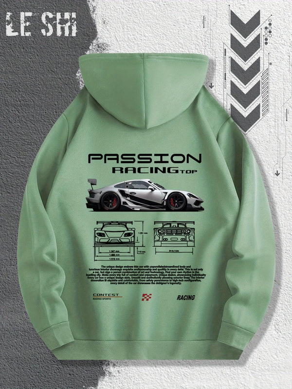 Men'S Passionate Racing Graphic Hoodie